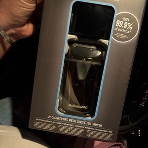 BaBylissPRO Double Foil Shaver in Metallic Silver and Black